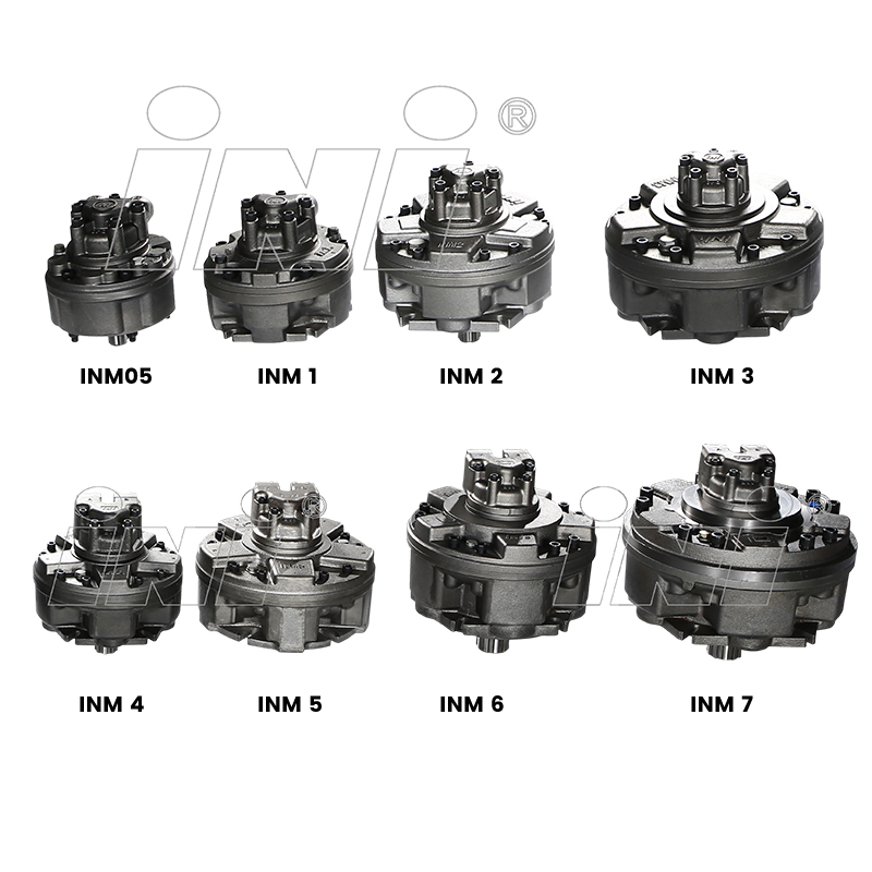 Motor hidráulico de pistón radial serie INM (motor reemplazable serie GM de Italia)